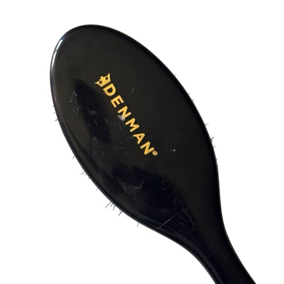 Denman D81M Style and Shine Brush Bristles Plastic Handle Black Detangle UK NEW - Picture 3 of 6
